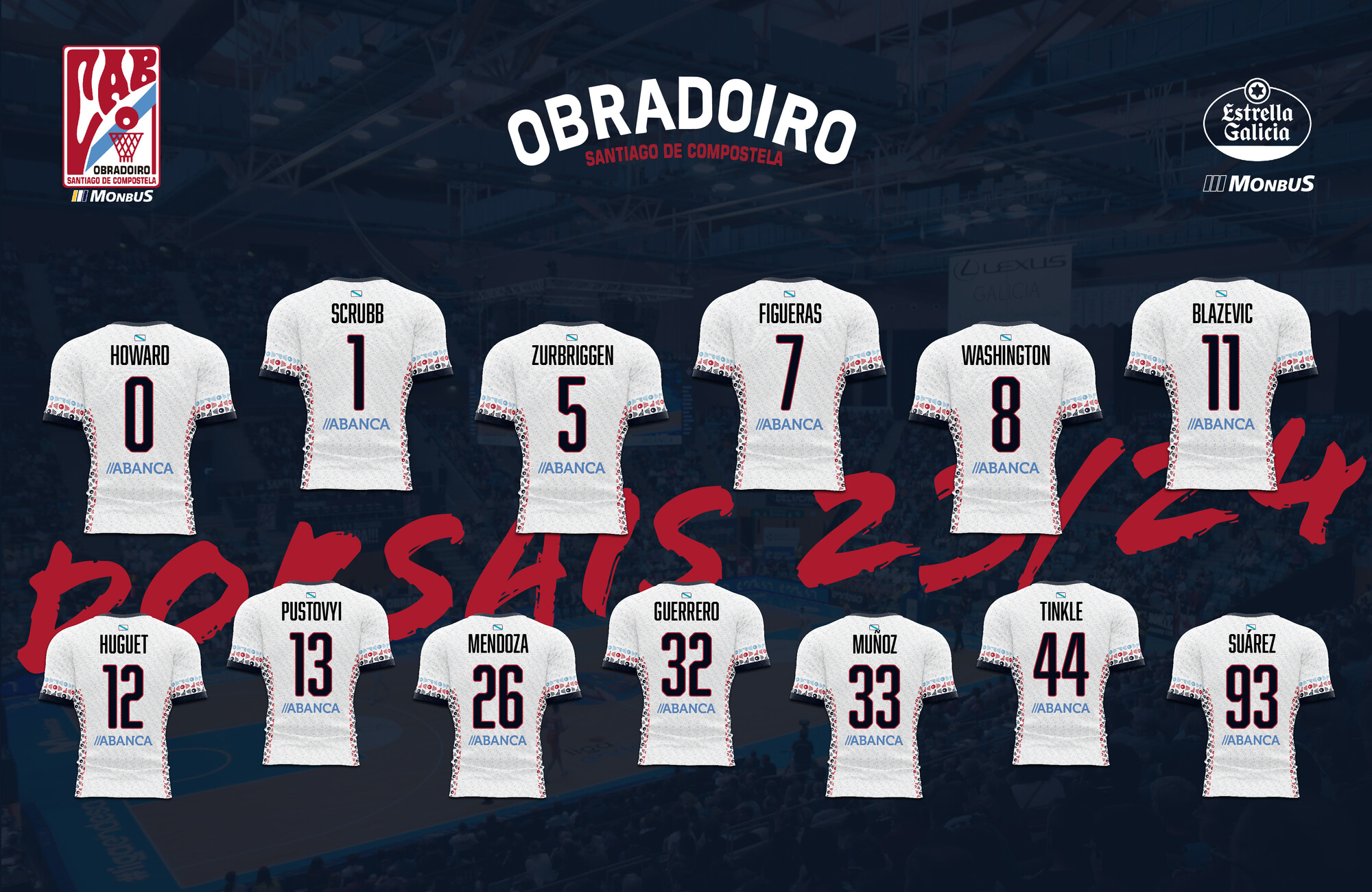 Dorsales del Monbus Obradoiro 2023-24 | acb.com