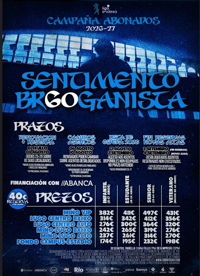 Campaña de abonados Rio Breogan 2026-27