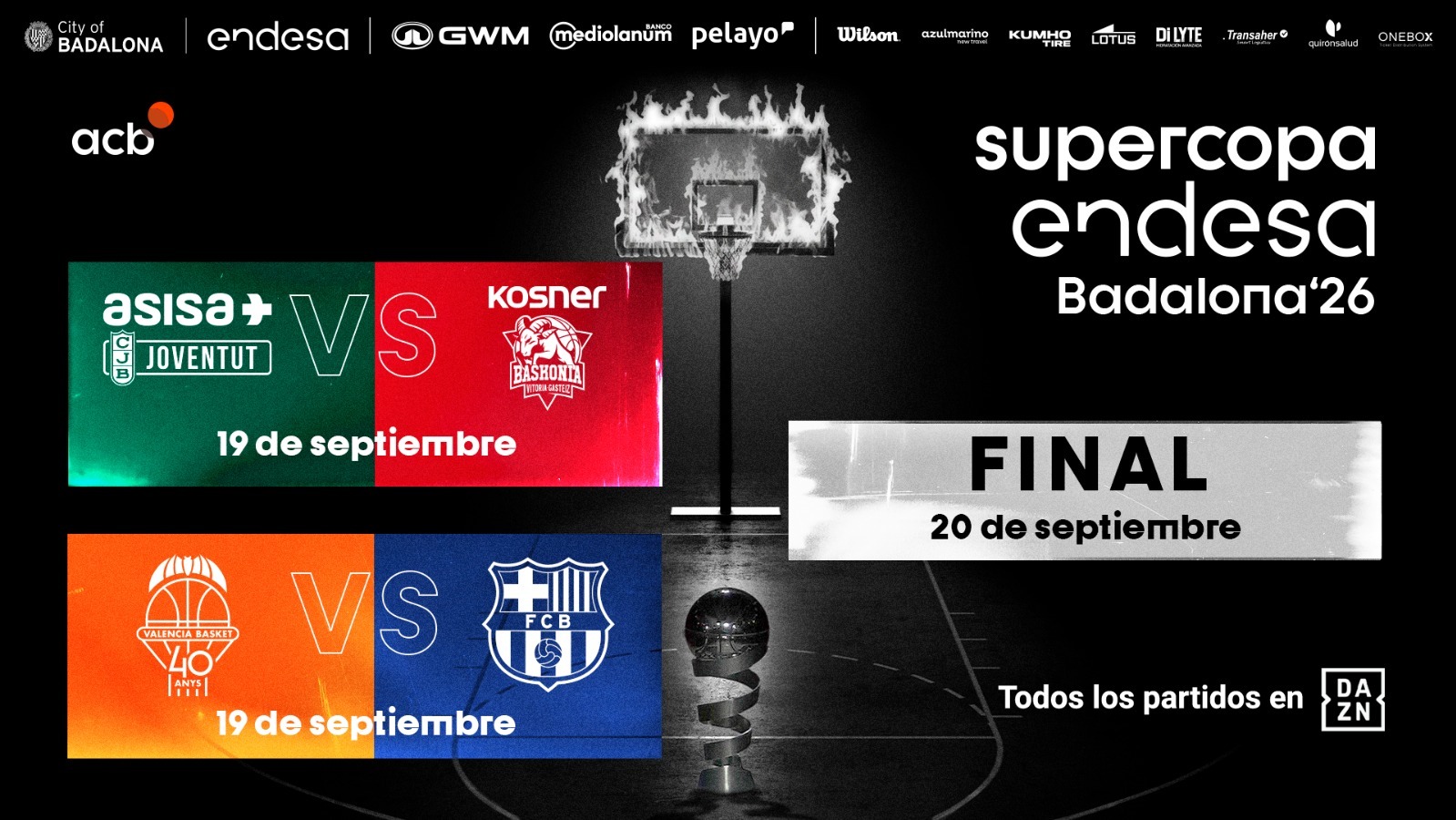 Cuadro de la Supercopa Endesa Badalona 2026